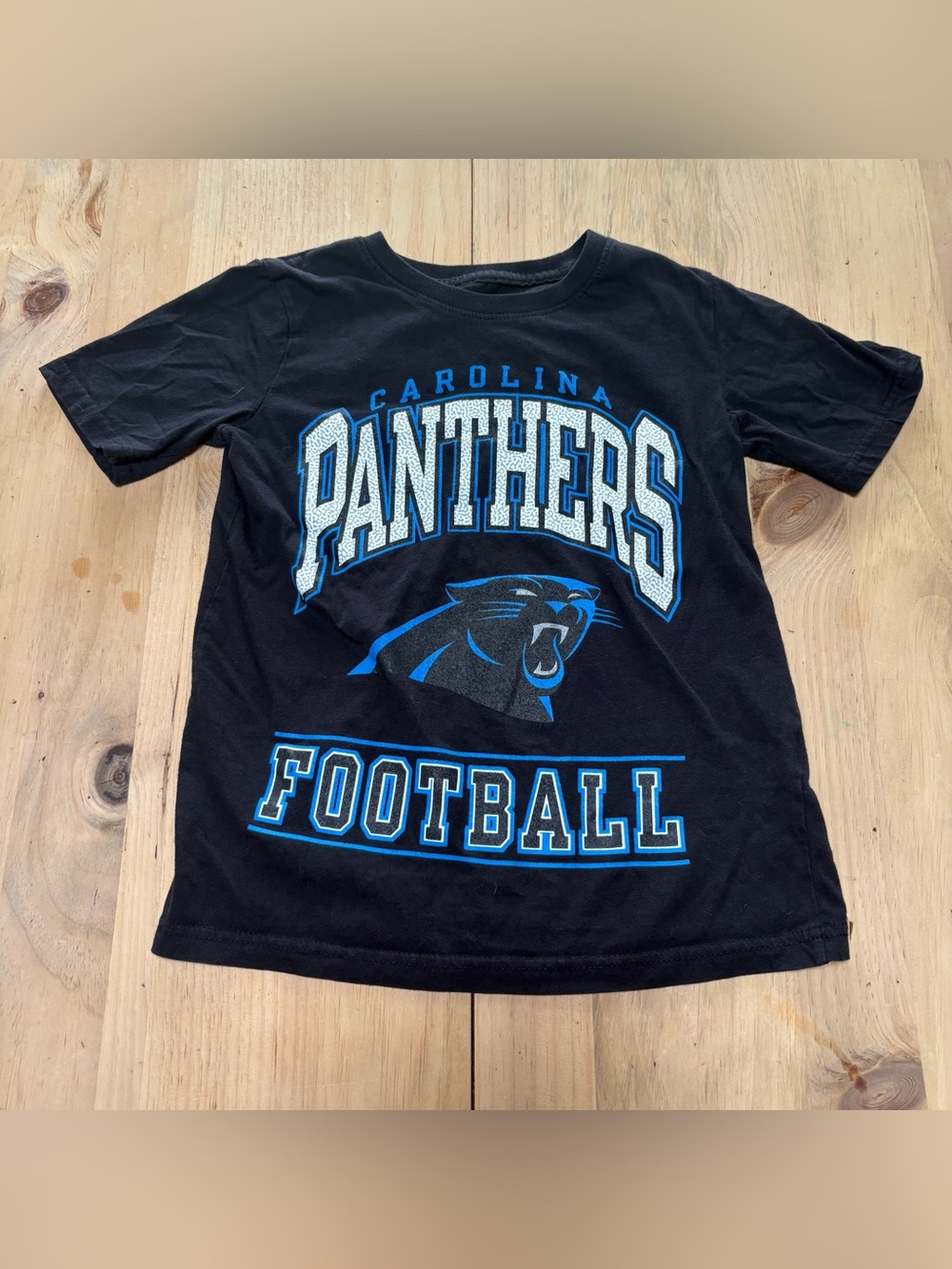 NFL  kids Carolina Panthers Black & Blue short Sleeve Graphic Tee